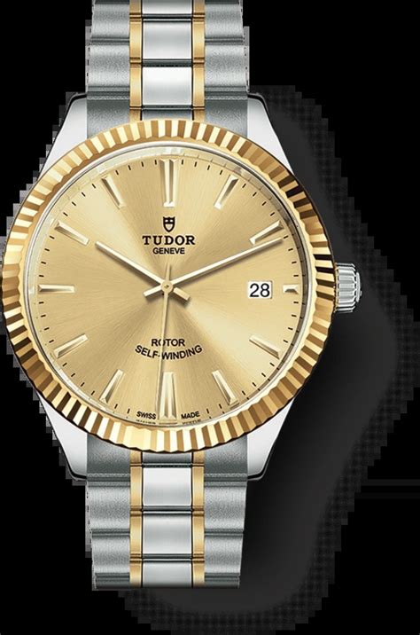 Tudor Style 38mm Yellow Gold Dial Stainless Steel Unisex 